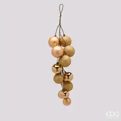 Grappolo Natalizio EDG Oro con 16 Palline L 47 cm