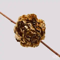 Peonia Natalizia EDG Glossy Oro con Clip Ø 17 cm