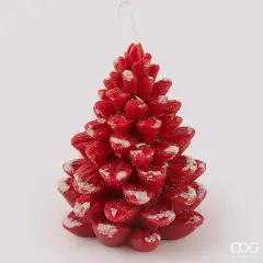 EDG Candela Pigna Rossa H16 x D13,5 cm Natale