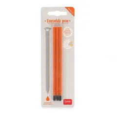 Legami - Refill per Penna Gel Cancellabile Arancione, Set 3 Pezzi