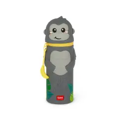 Legami - Kawaii Astuccio Scuola 2 in 1 in Morbido Silicone, Gorilla